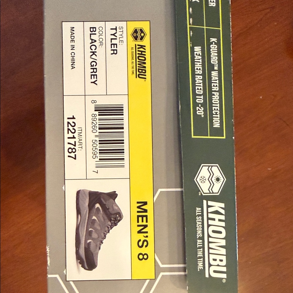 Khombu Men's Black and Gray Athletic Shoes Like New WOT. Sz8 - Picture 3 of 14
